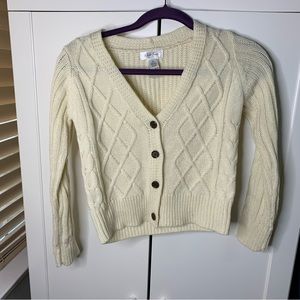 Tilly’s White Fawn Buttoned Cardigan